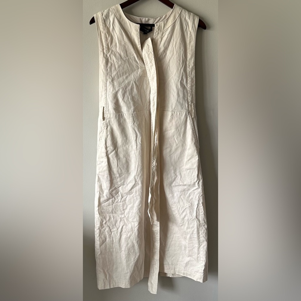 New with out tags belted dress banana republic size medium linen blend